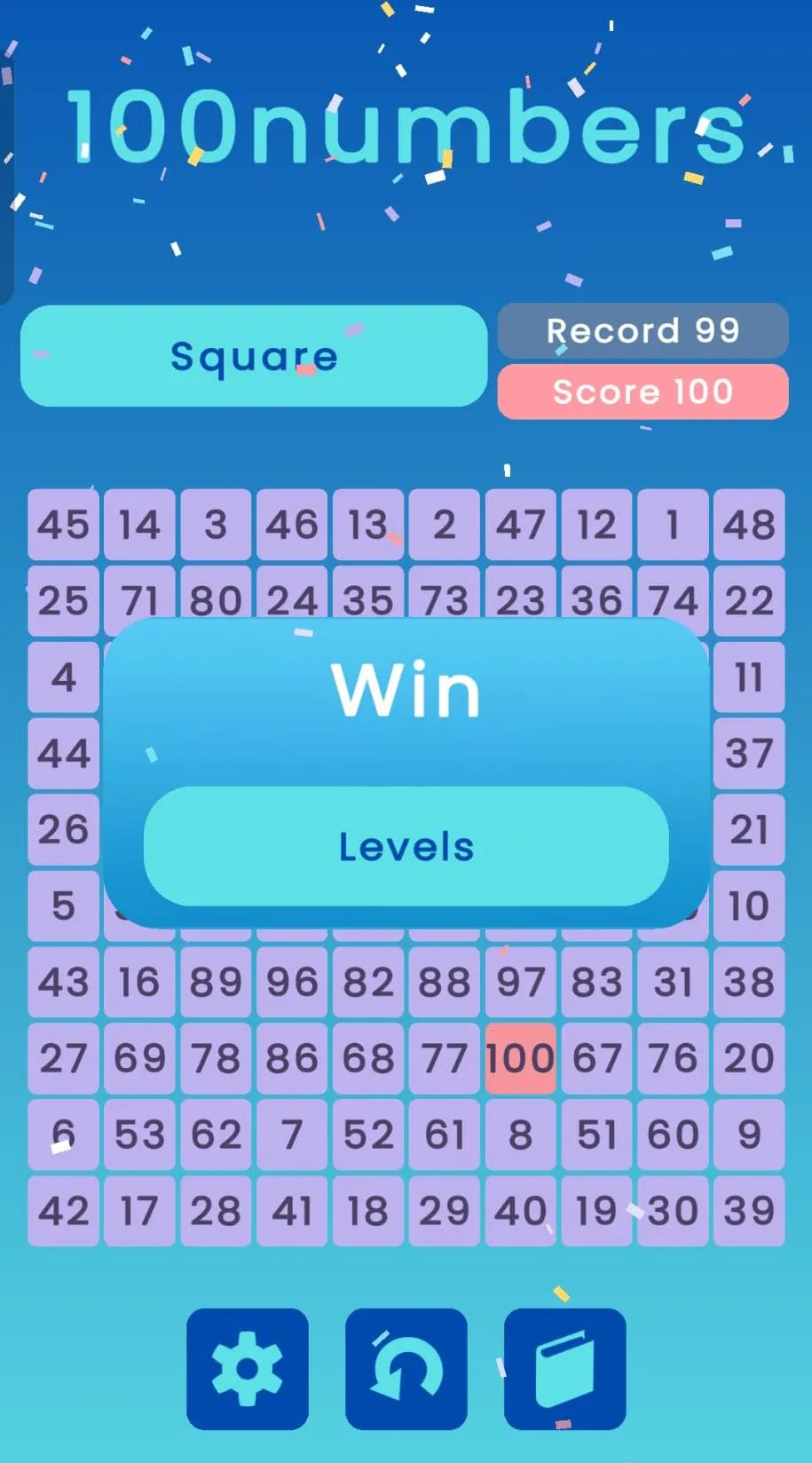 100numbers: pattern game